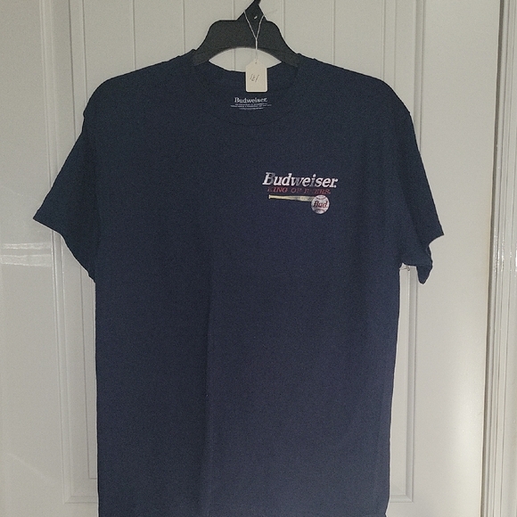 Budweiser Blue Crew Neck Short Sleeve Tee - Picture 1 of 4